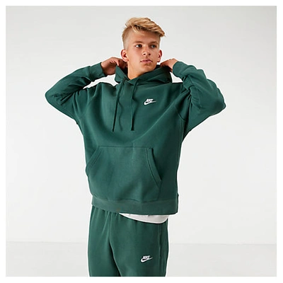 Shop Nike Sportswear Club Fleece Embroidered Hoodie In Galactic Jade/galactic Jade