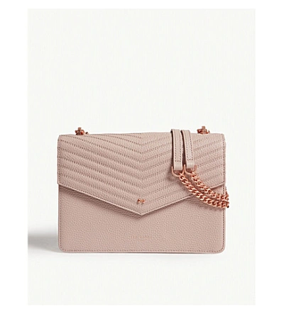 Shop Ted Baker Kalila Envelope Leather Cross-body Bag In Pl-pink