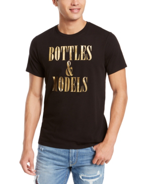 Guess Men's Bottles & Models Graphic T-shirt In Black | ModeSens