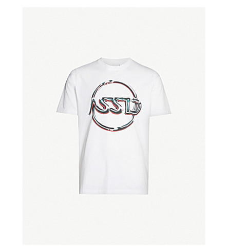 Assid Chrome Graphic-Print Cotton-Jersey T-Shirt In White | ModeSens