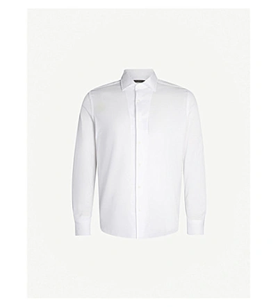 Shop Corneliani Regular-fit Cotton-jersey Shirt In White