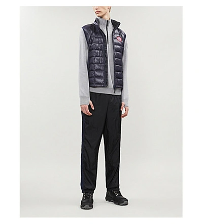 Shop Canada Goose Hybridge Lite Quilted Shell-down Gilet In Navy