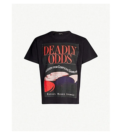 Shop Enfants Riches Deprimes Deadly Odds Cotton T-shirt In Black Multi
