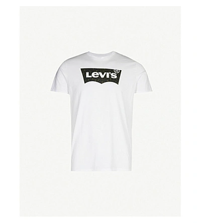 Shop Levi's Camouflage Logo-print Cotton-jersey T-shirt In Hm Ssnl Fill T2 White