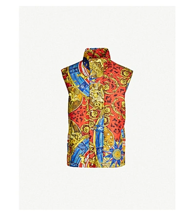 Shop Moschino Graphic-pattern Nylon Gilet In Fantasy One Colour