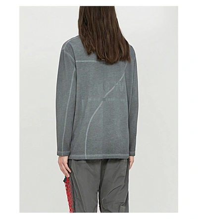 Shop A-cold-wall* Logo-print Cotton-jersey Sweatshirt In Grey
