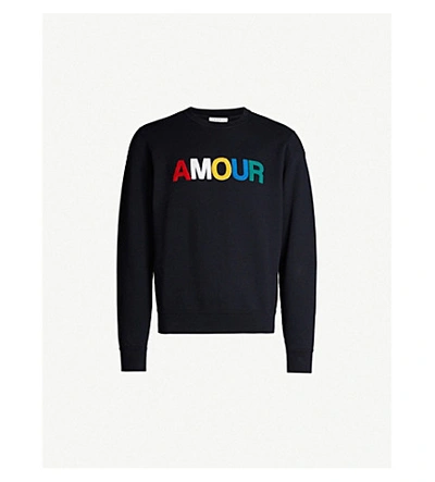 Amour Cotton jersey Sweatshirt In Navy Blue