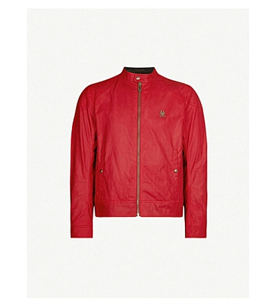 Belstaff Kelland Waxed Cotton Biker Jacket In Racing Red | ModeSens