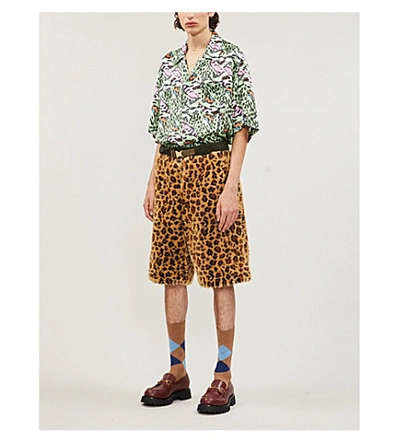 Shop Marni Graphic-print Relaxed-fit Satin-twill Shirt In Snake Print