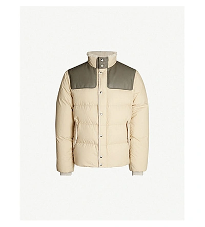 Shop Lanvin Padded Cotton And Down-blend Jacket In Light Beige