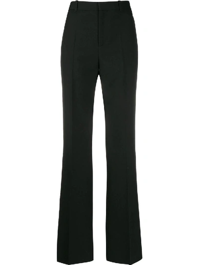 Shop Balenciaga Flared Tailoring Pants In Black