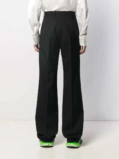 Shop Balenciaga Flared Tailoring Pants In Black