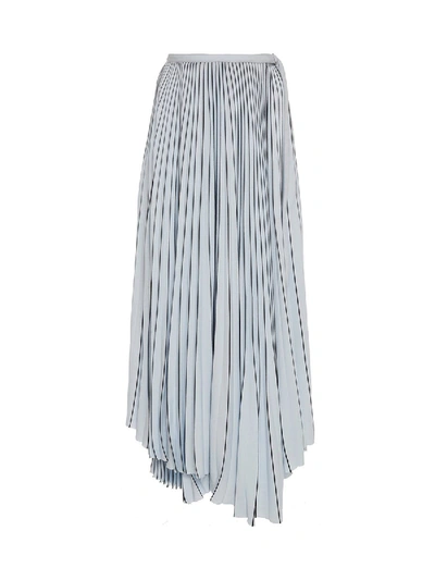 Shop Proenza Schouler Asymmetrical Pleated Skirt In Blue