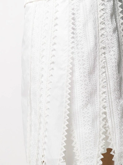 Shop Loewe White Midi Skirt