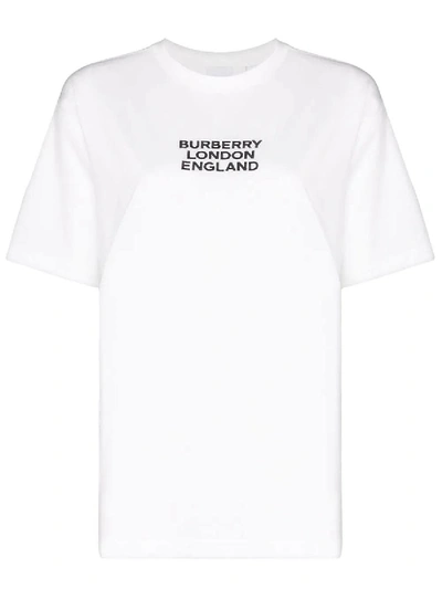 Shop Burberry London England T-shirt In White