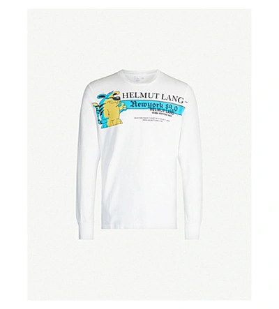 Shop Helmut Lang Pz Opassuksatit X  Long Sleeve T-shirt In Chalk White