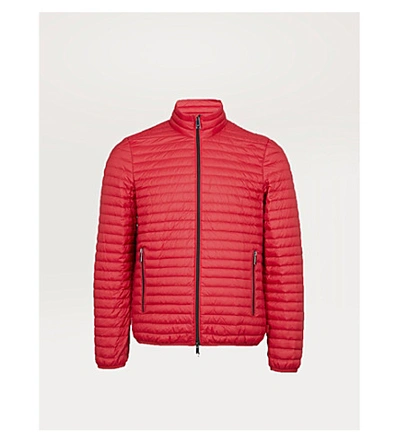 Shop Emporio Armani Quilted Shell-down Jacket In Red