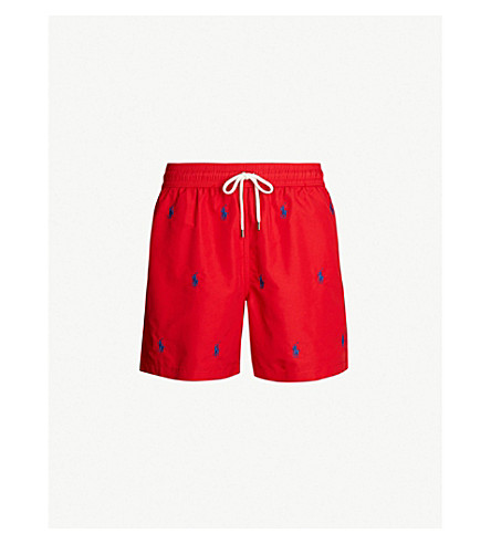 polo shorts with logo all over