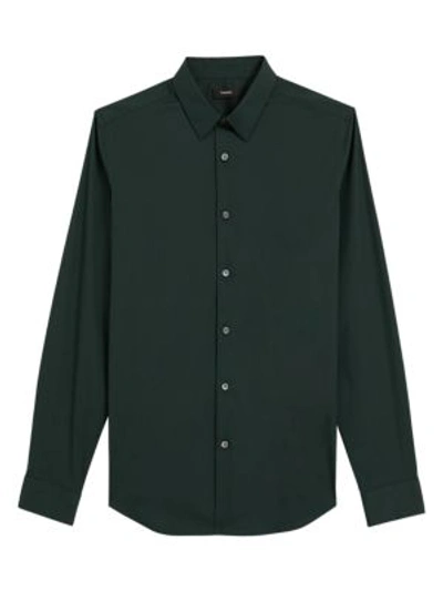 Shop Theory Men's Sylvain Wealth Button-down Shirt In Vetiver