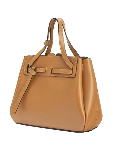 Shop Loewe Mini Lazo Bag In Brown