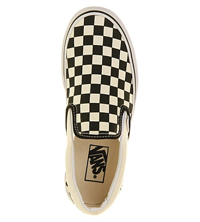 Shop Vans Checked Canvas Trainers In Black Wht Check