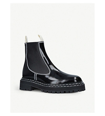 Shop Proenza Schouler Patent Leather Chelsea Boots In Black