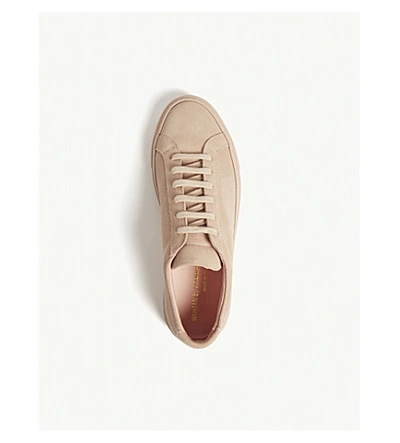 Shop Common Projects Achilles Suede Low-top Trainers In Blush Suede