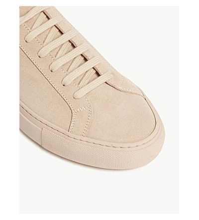Shop Common Projects Achilles Suede Low-top Trainers In Blush Suede