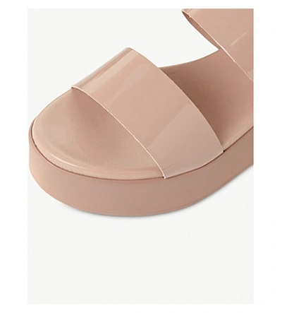 Shop Steve Madden Rachel Sm Platform Sandals In Nude-patent Synthetic