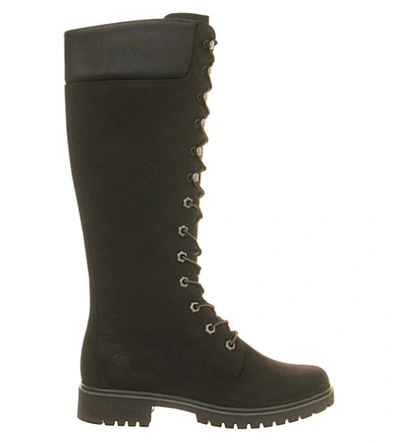 Shop Timberland 14 Inch Premium Nubuck Leather Boots In Black Nubuck