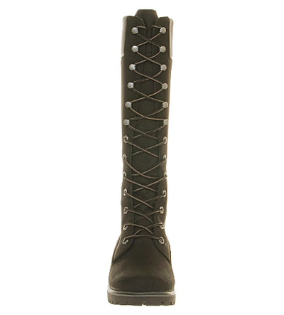 Shop Timberland 14 Inch Premium Nubuck Leather Boots In Black Nubuck