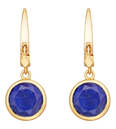 Shop Astley Clarke Women's Yellow Gold Stilla 18ct Gold-plated Lapis Lazuli Earrings