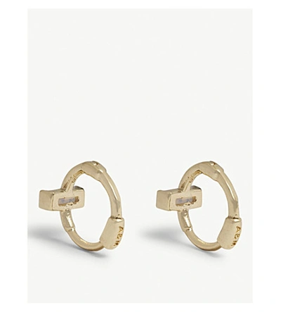 Shop Astrid & Miyu Mystic Dreams Opal Huggies Earrings In Gold