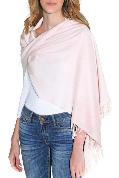 Shop Amicale Tissue Weight Fringe Scarf In 680blush