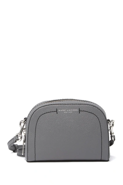 Shop Marc Jacobs Playback Leather Crossbody Bag In Shadey Grey