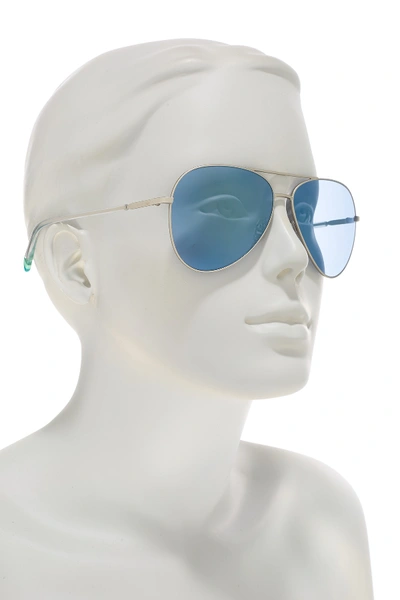 Shop Fossil Aviator 61mm Sunglasses In 0b6b-3j