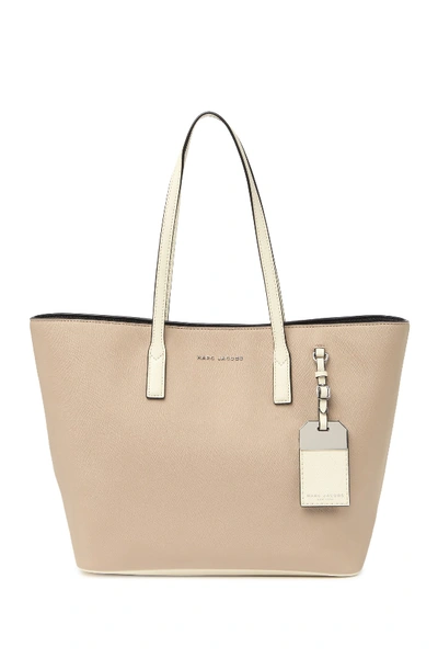 Shop Marc Jacobs Sidekick Colorblock Tote Bag In Light Slate Multi