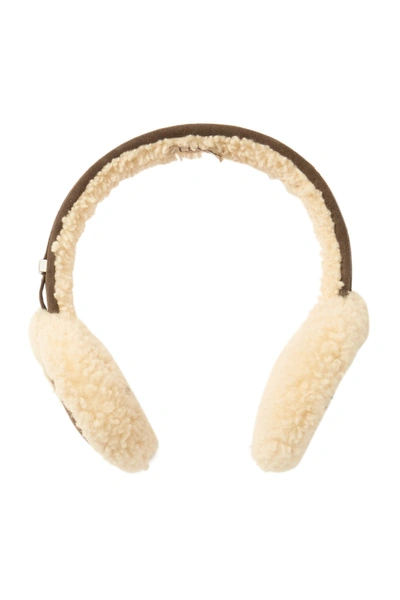 Shop Ugg Classic Genuine Shearling Headphone Earmuffs In Slate Curly