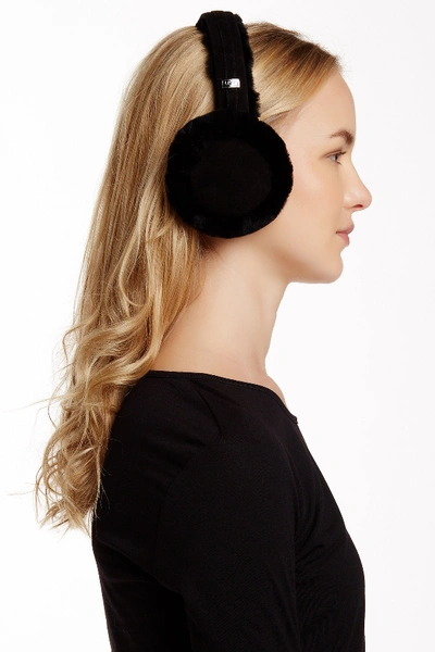 Shop Ugg Classic Genuine Shearling Headphone Earmuffs In Black