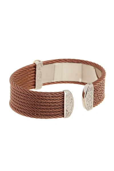 Shop Alor Brown-plated Stainless Steel Embellished Bracelet In 18kt Wg