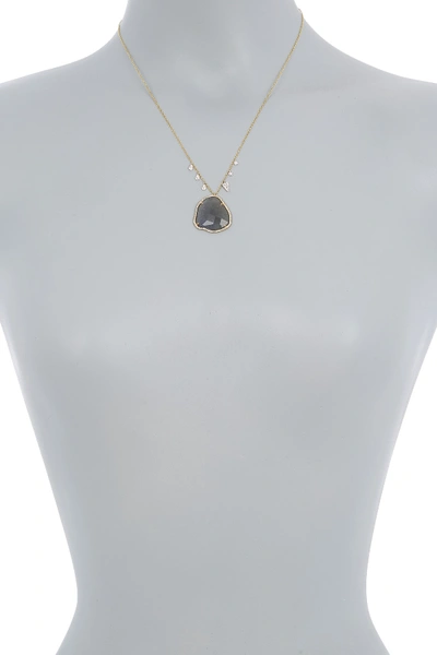 Shop Meira T 14k Gold Labradroite & Diamond Necklace In Yellow Gold