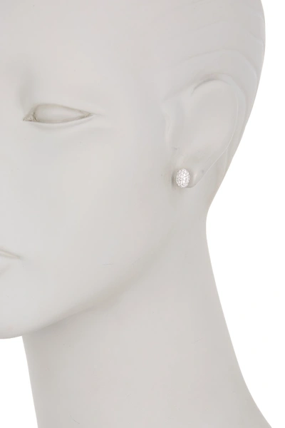 Shop Ron Hami 14k White Gold Pave Diamond Oval Stud Earrings - 0.48 Ctw In White Gold/diamond