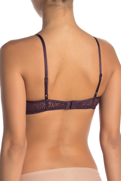 Shop Dkny Lace Underwire Demi Bra (a-dd Cups) In Q3i/auberg