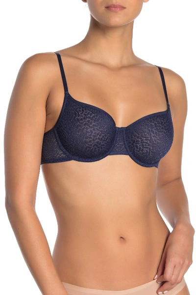 Shop Dkny Lace Underwire Demi Bra (a-dd Cups) In Yho/navy I