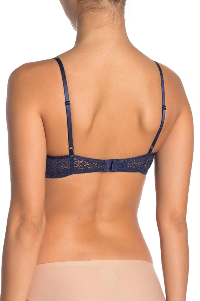 Shop Dkny Lace Underwire Demi Bra (a-dd Cups) In Yho/navy I