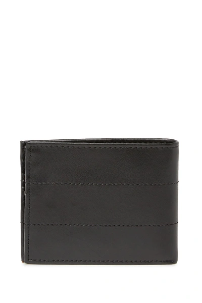 Shop Levi's Marina Leather Passcase Wallet In Black