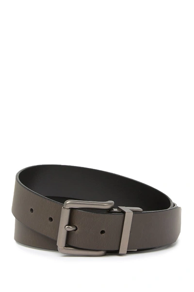 Shop Timberland Square Buckle Volcano Reversible Leather Belt In Brown/black