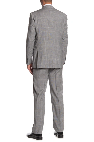 Shop Hart Schaffner Marx Light Gray Plaidtwo Button Notch Lapel Wool Classic Fit Suit In Light Grey