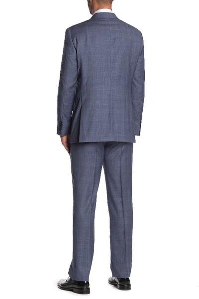 Shop Hart Schaffner Marx Light Blue Check Two Button Notch Lapel Wool Classic Fit Suit