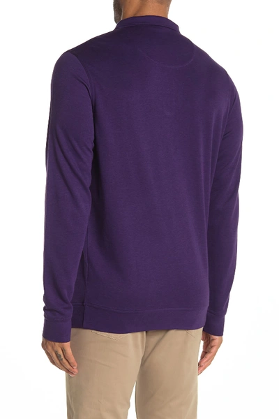 Shop Peter Millar Crown Comfort Quarter Zip Knit Sweater In Purple2